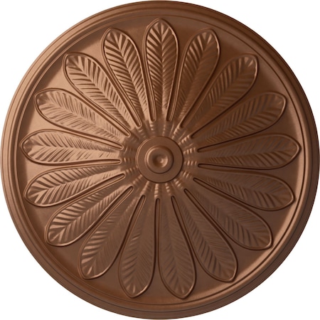 Ekena Millwork Brontes Ceiling Medallion (Fits Canopies up to 3 5/8"), 25 1/2"OD x 5 1/2"P, Polished Copper CM25BRPOS